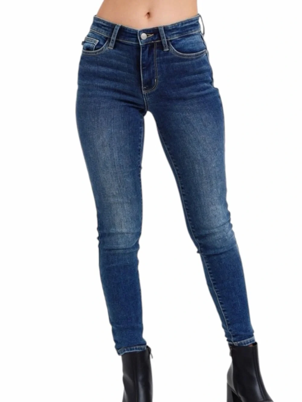 Judy Blue Full‎ Size Mid-Rise Waist Skinny Jeans with Pockets New without Tags